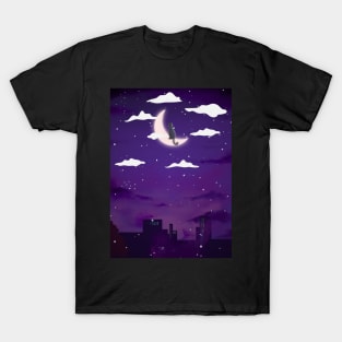 Cityscape with Night Sky T-Shirt